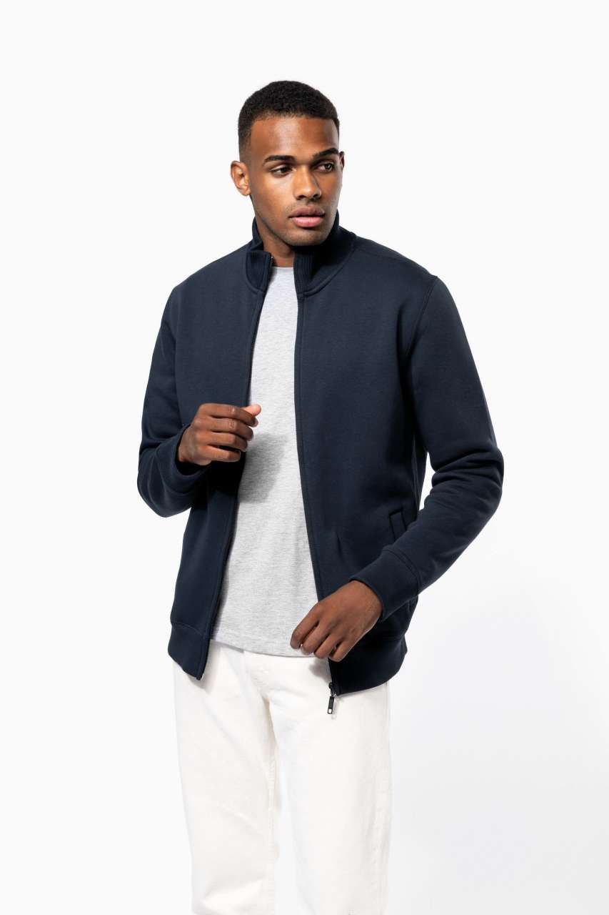 MEN'S FULL ZIP SWEAT JACKET - Black - Additional
