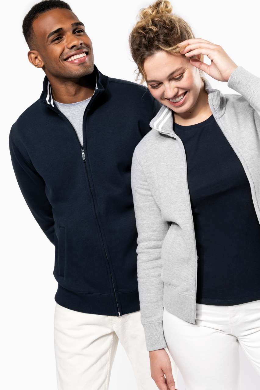 MEN'S FULL ZIP SWEAT JACKET - Black - Additional