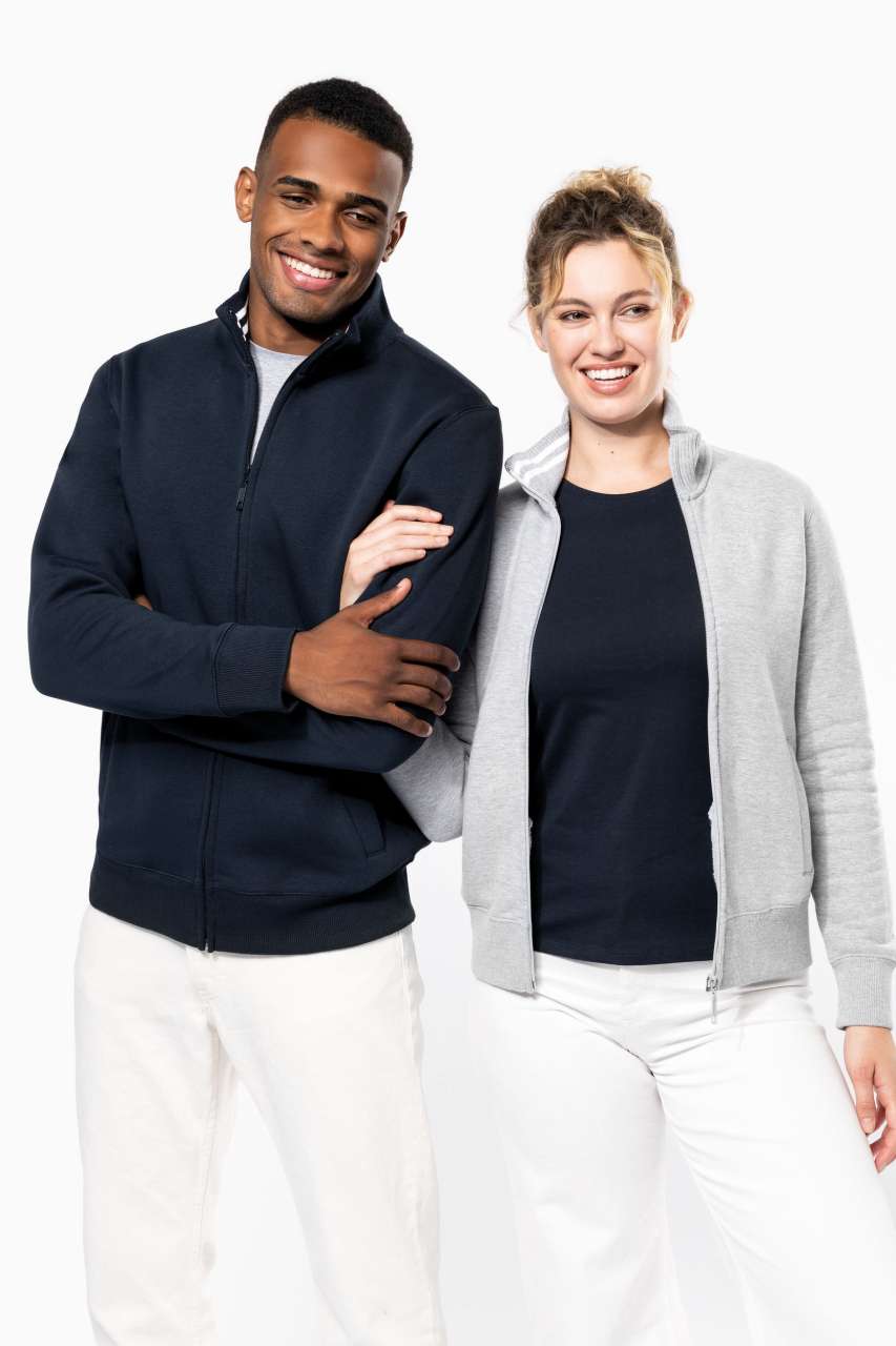 MEN'S FULL ZIP SWEAT JACKET - Black - Additional