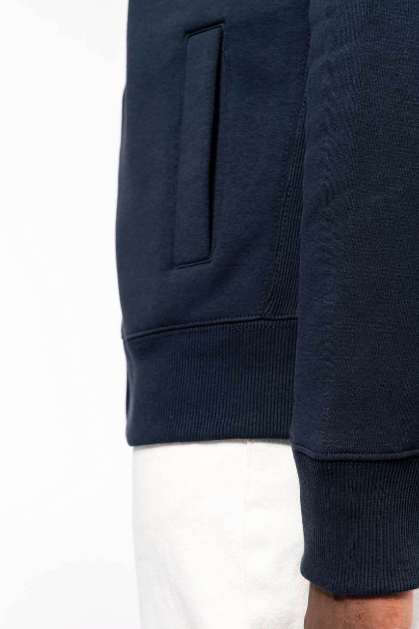 MEN'S FULL ZIP SWEAT JACKET - Black - Additional