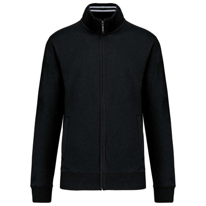 MEN'S FULL ZIP SWEAT JACKET - Black - Main