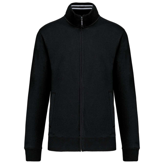 MEN'S FULL ZIP SWEAT JACKET - Black - Main