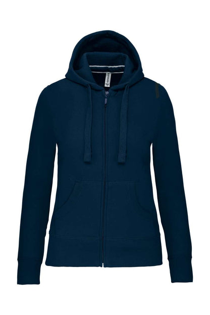 LADIES' FULL ZIP HOODED SWEATSHIRT - Navy - Main