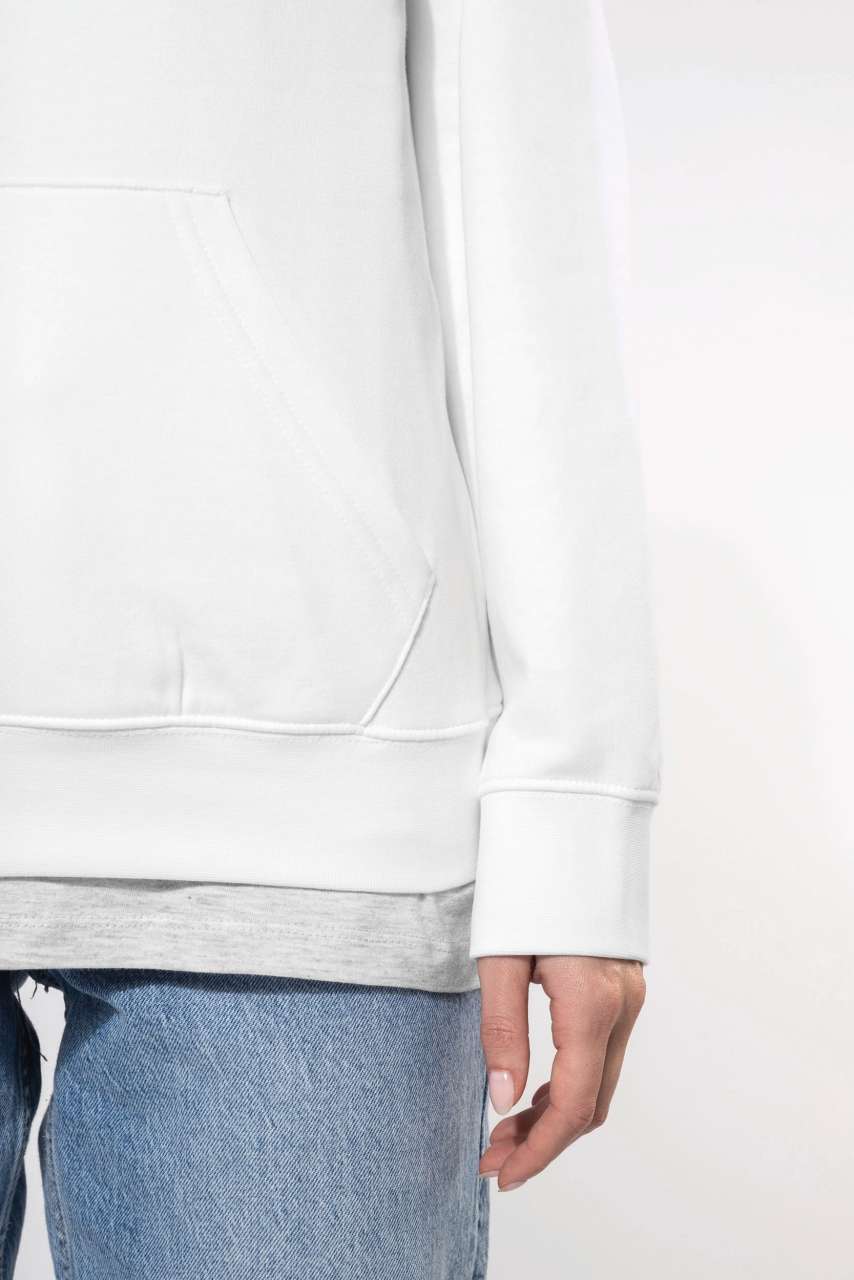 LADIES’ CONTRAST HOODED SWEATSHIRT - Purple/Oxford Grey - Additional