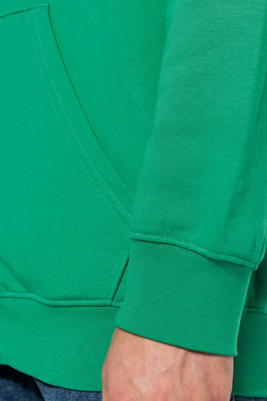 MEN'S CONTRAST HOODED FULL ZIP SWEATSHIRT - Black/Fine Grey - Additional
