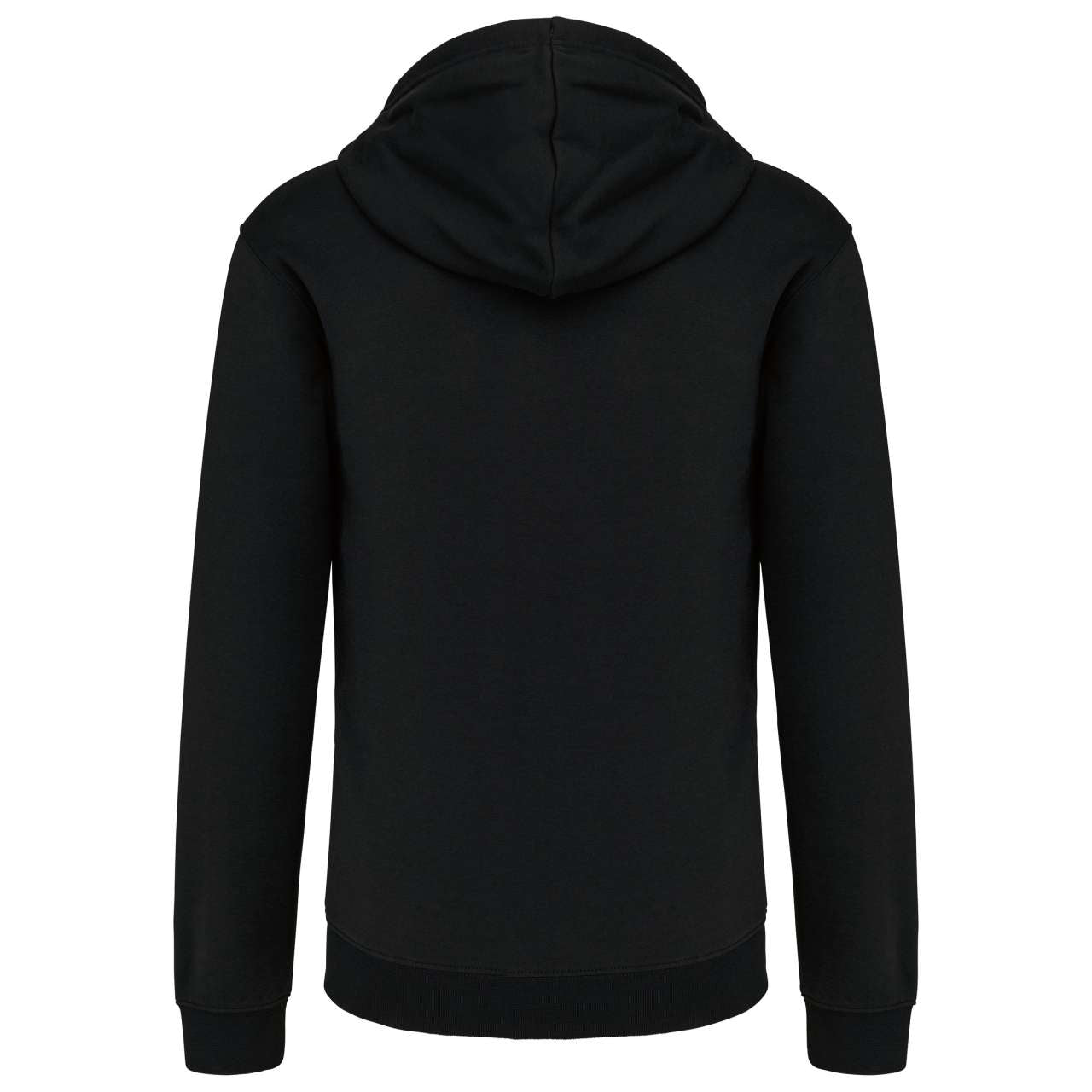 MEN'S CONTRAST HOODED FULL ZIP SWEATSHIRT - Black/Fine Grey - Additional