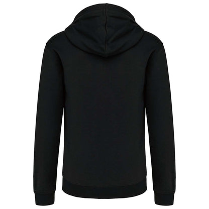 MEN'S CONTRAST HOODED FULL ZIP SWEATSHIRT - Black/Fine Grey - Additional