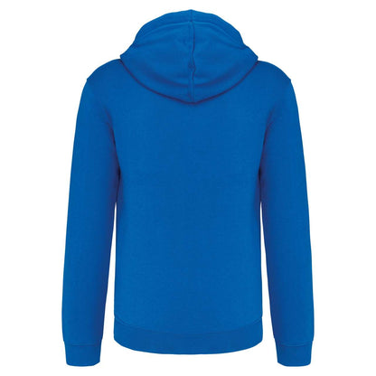 MEN'S CONTRAST HOODED FULL ZIP SWEATSHIRT - Light Royal Blue/White - Additional