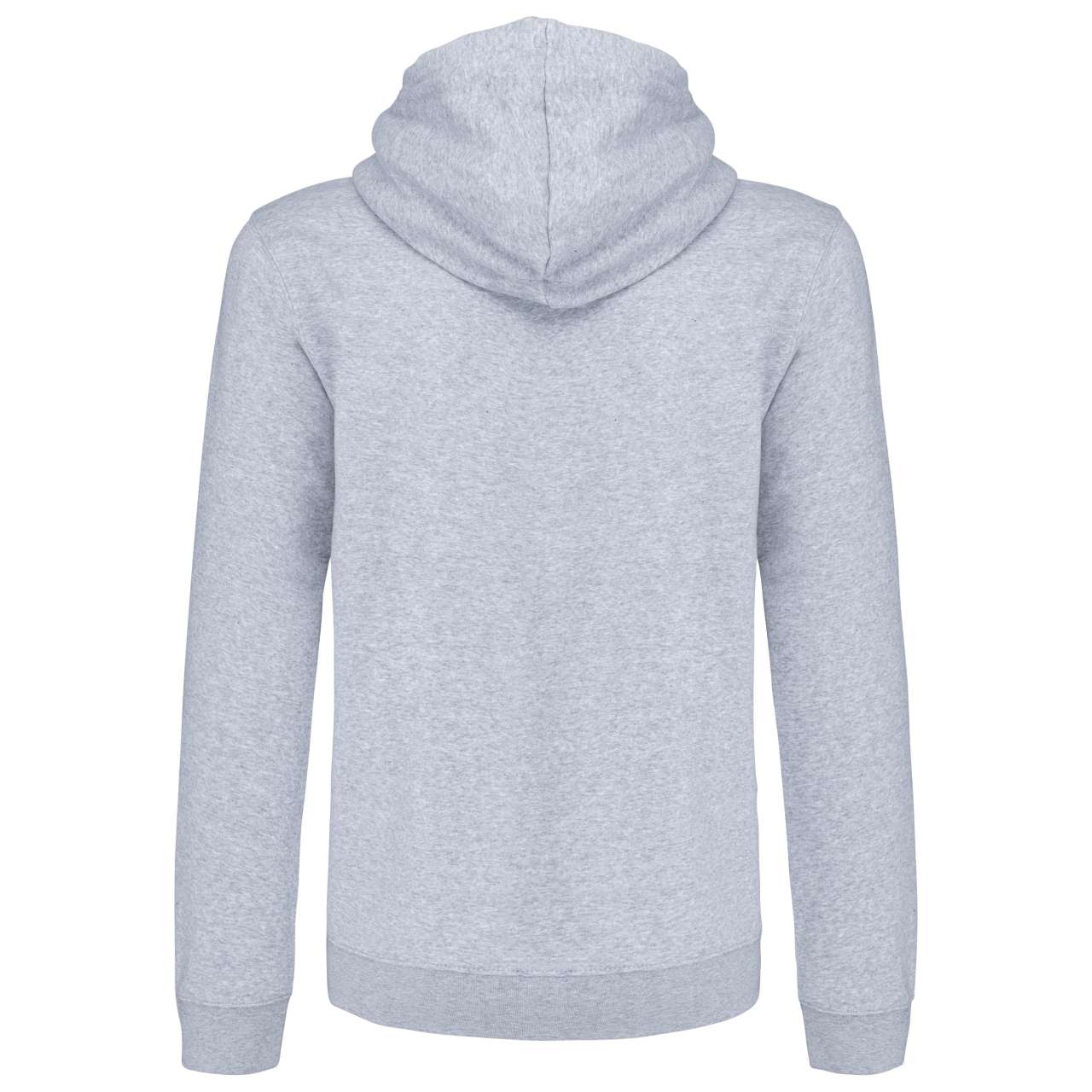 MEN'S CONTRAST HOODED FULL ZIP SWEATSHIRT - Oxford Grey/Navy - Additional