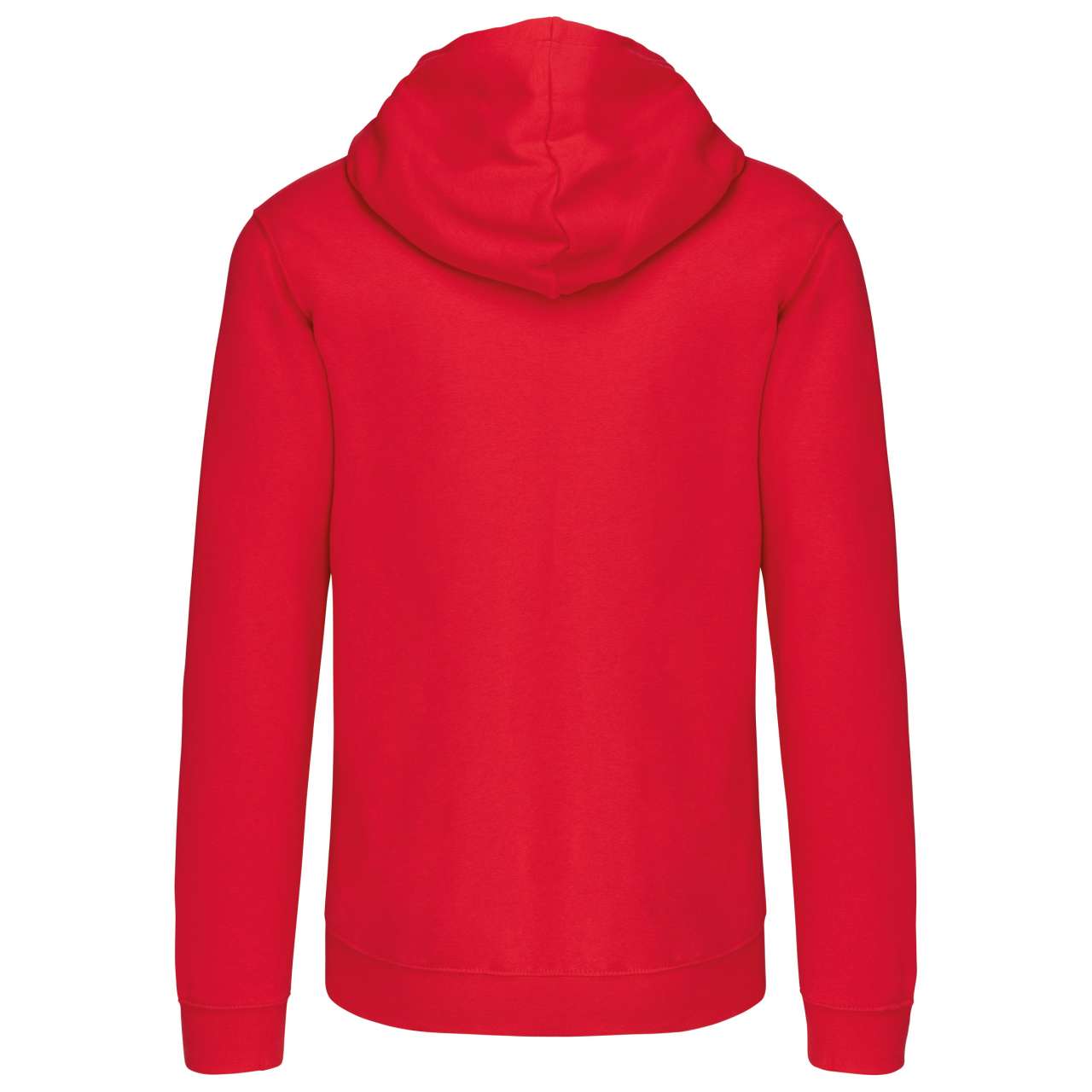MEN'S CONTRAST HOODED FULL ZIP SWEATSHIRT - Red/White - Additional