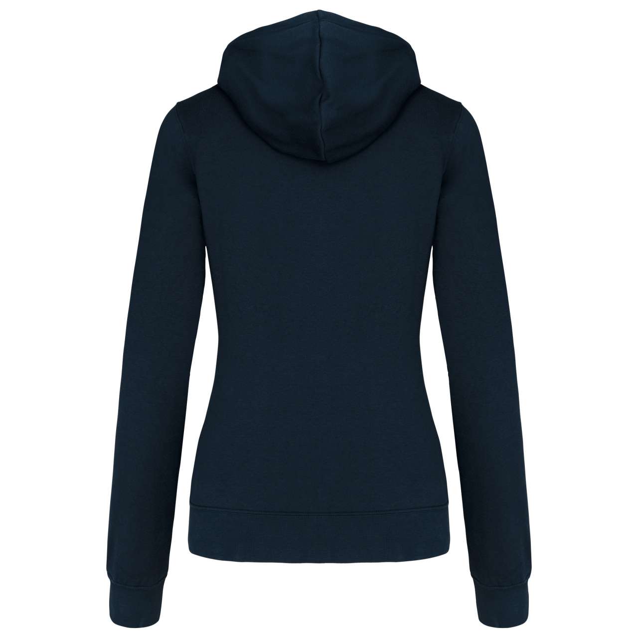LADIES’ CONTRAST HOODED FULL ZIP SWEATSHIRT - Navy/Fine Grey - Additional