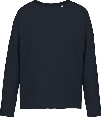 LADIES' OVERSIZED SWEATSHIRT - Navy - colorimageurl