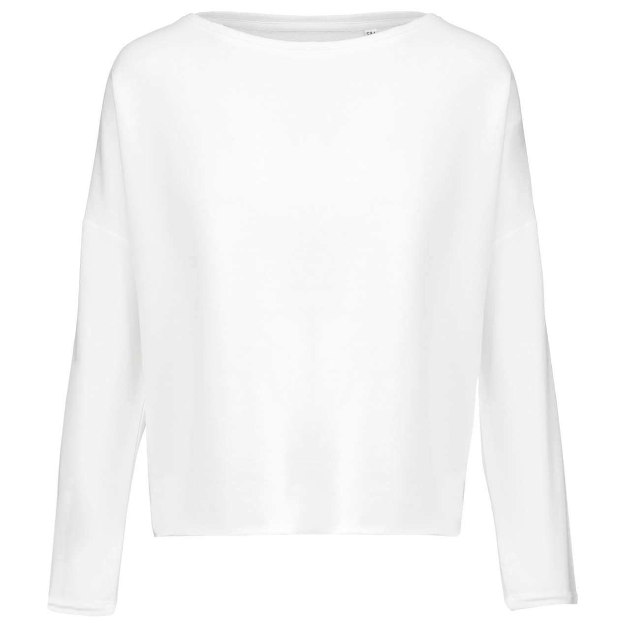 LADIES' OVERSIZED SWEATSHIRT - Off White - colorimageurl