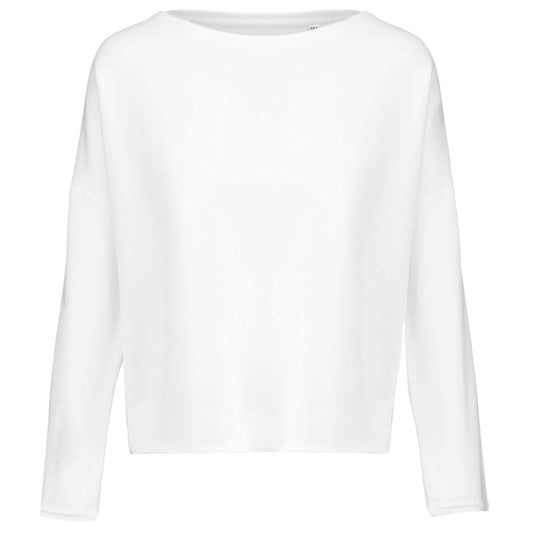 LADIES' OVERSIZED SWEATSHIRT - Off White - colorimageurl
