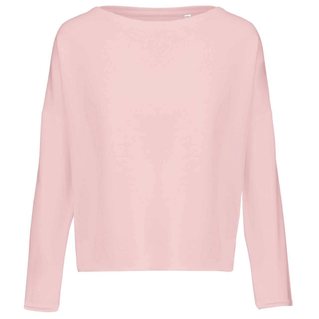 LADIES' OVERSIZED SWEATSHIRT - Pale Pink - colorimageurl