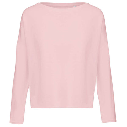 LADIES' OVERSIZED SWEATSHIRT - Pale Pink - colorimageurl