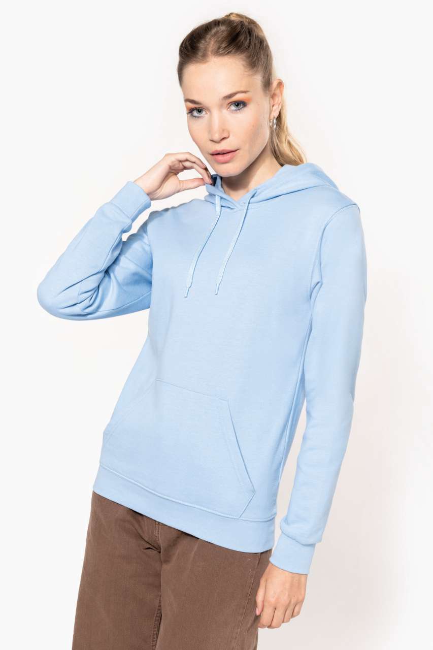 LADIES’ HOODED SWEATSHIRT - Wine - Additional