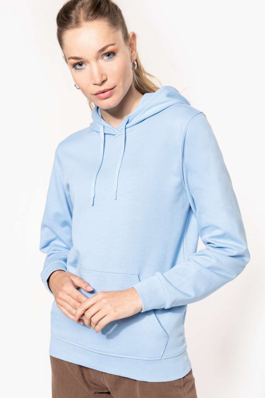 LADIES’ HOODED SWEATSHIRT - Black - Model