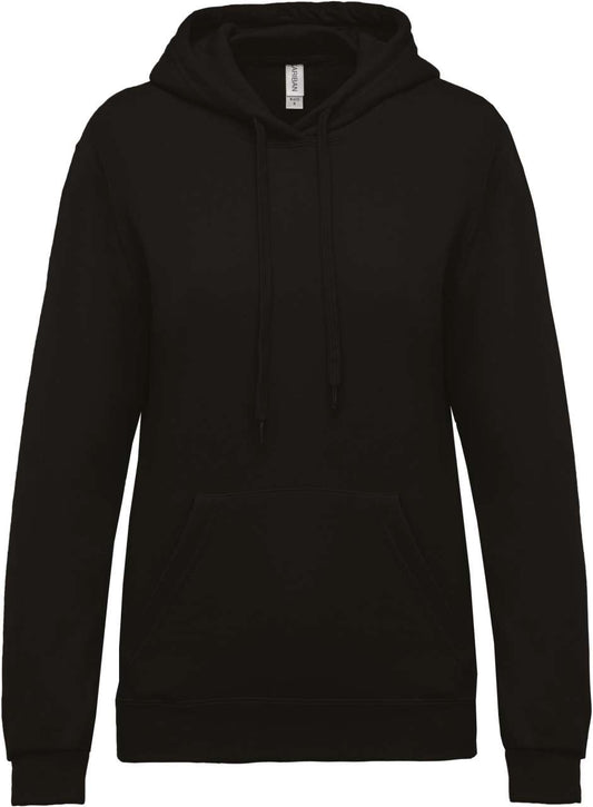 LADIES’ HOODED SWEATSHIRT - Black - Main