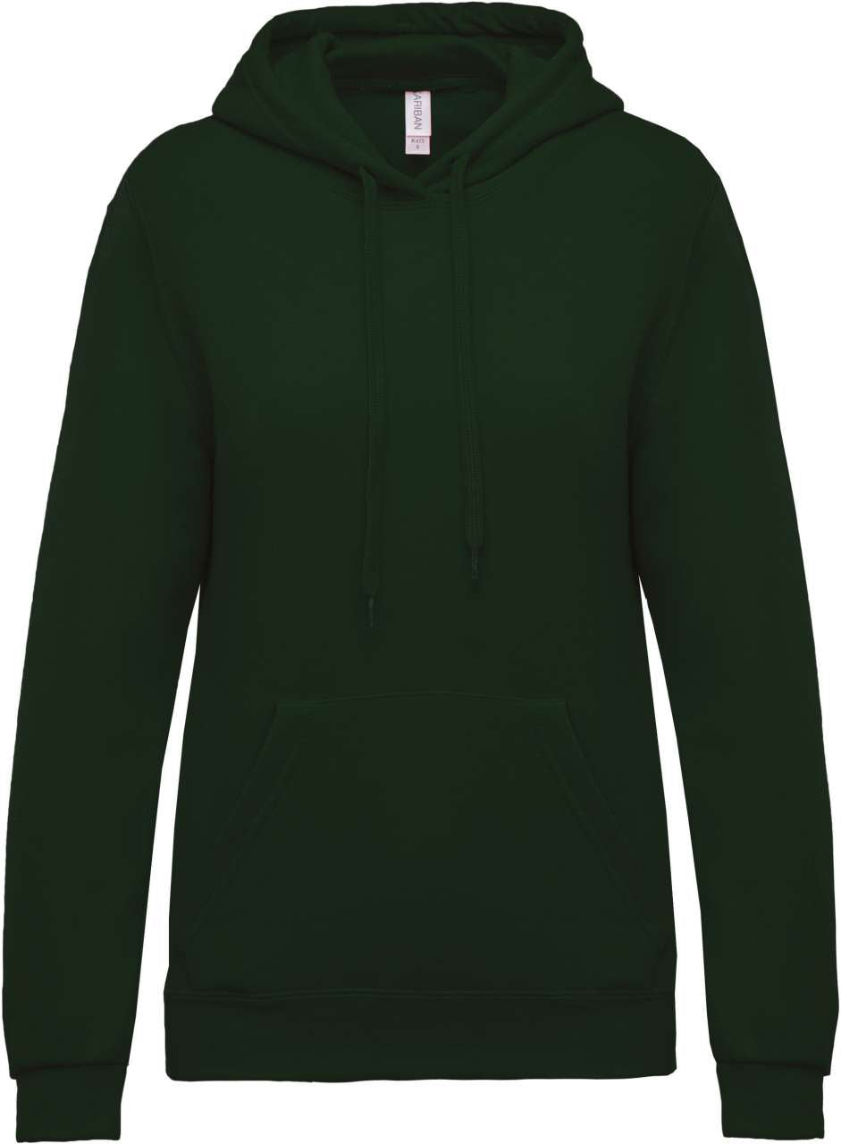 LADIES’ HOODED SWEATSHIRT - Forest Green - Main