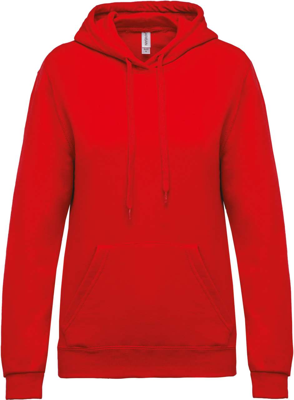 LADIES’ HOODED SWEATSHIRT - Red - Main