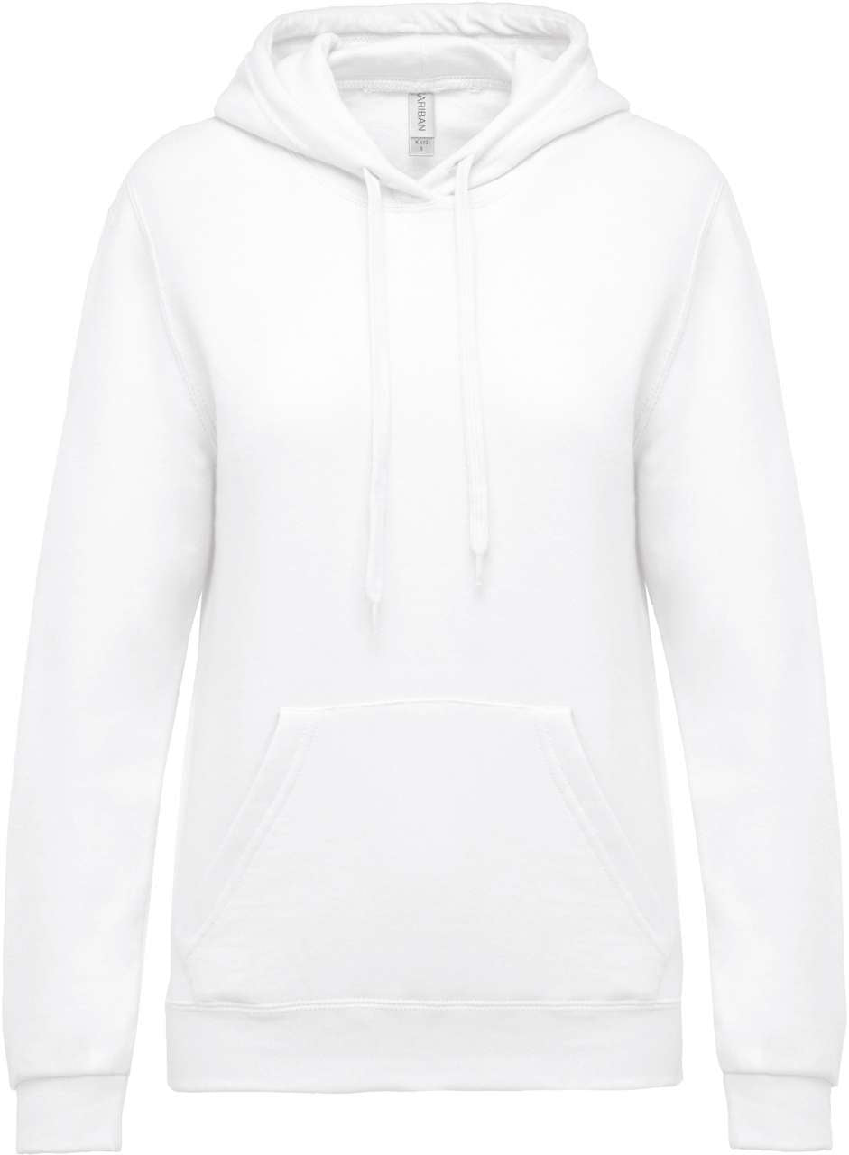 LADIES’ HOODED SWEATSHIRT - White - Main