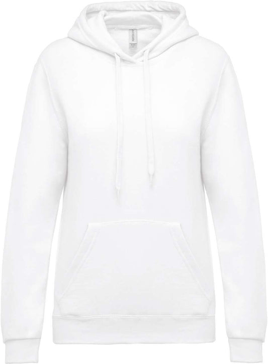 LADIES’ HOODED SWEATSHIRT - White - Main