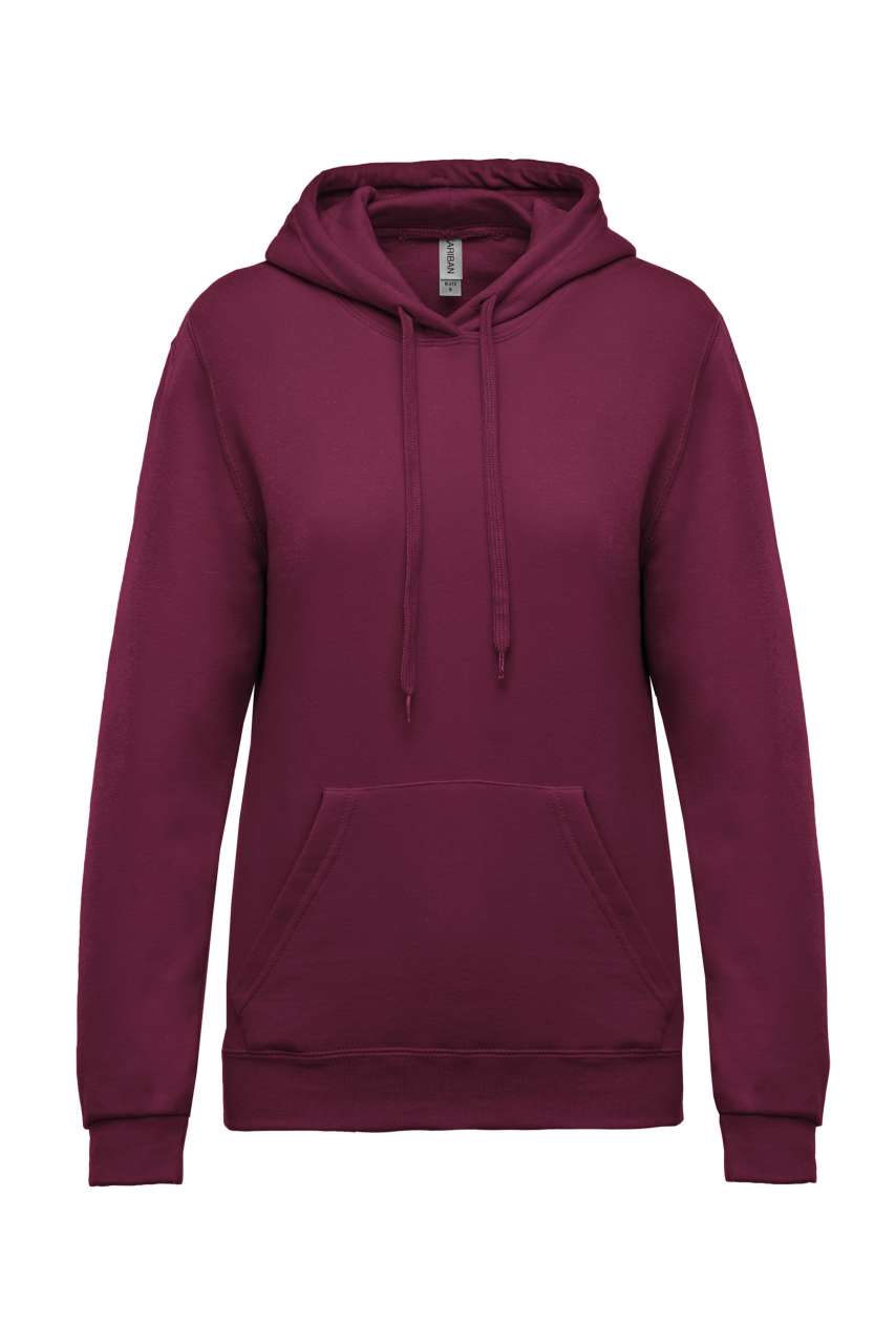 LADIES’ HOODED SWEATSHIRT - Wine - Main