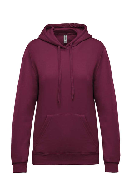 LADIES’ HOODED SWEATSHIRT - Wine - Main