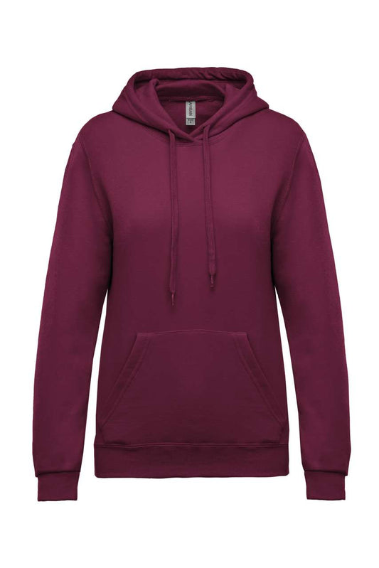 LADIES’ HOODED SWEATSHIRT - Wine - Main