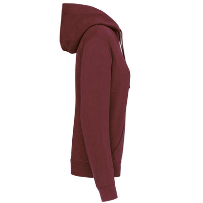LADIES’ HOODED SWEATSHIRT - Wine - Additional