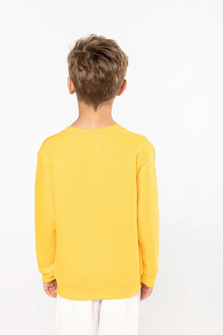 KIDS' CREW NECK SWEATSHIRT - Yellow - Additional