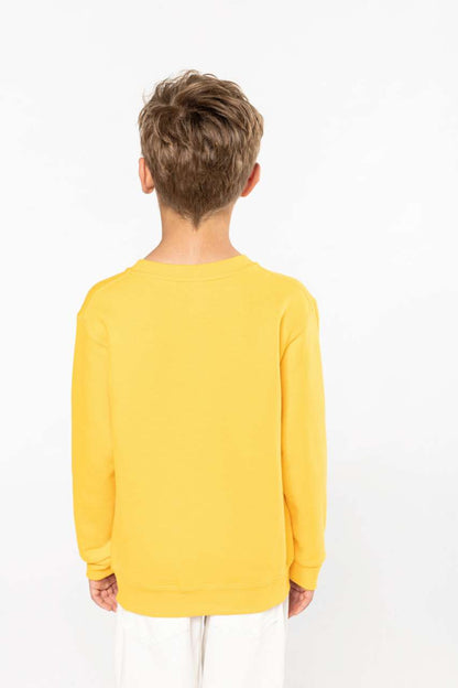 KIDS' CREW NECK SWEATSHIRT - Yellow - Additional