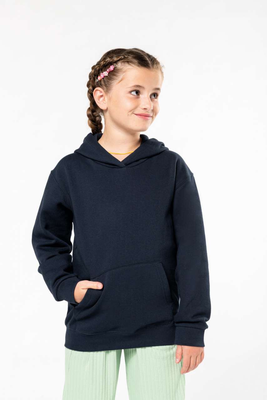 KIDS’ HOODED SWEATSHIRT - Black - Model