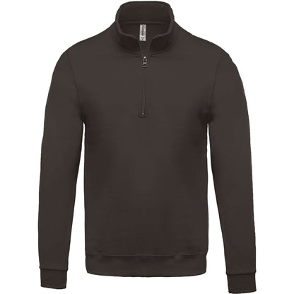 ZIP NECK SWEATSHIRT - Dark Grey - colorimageurl