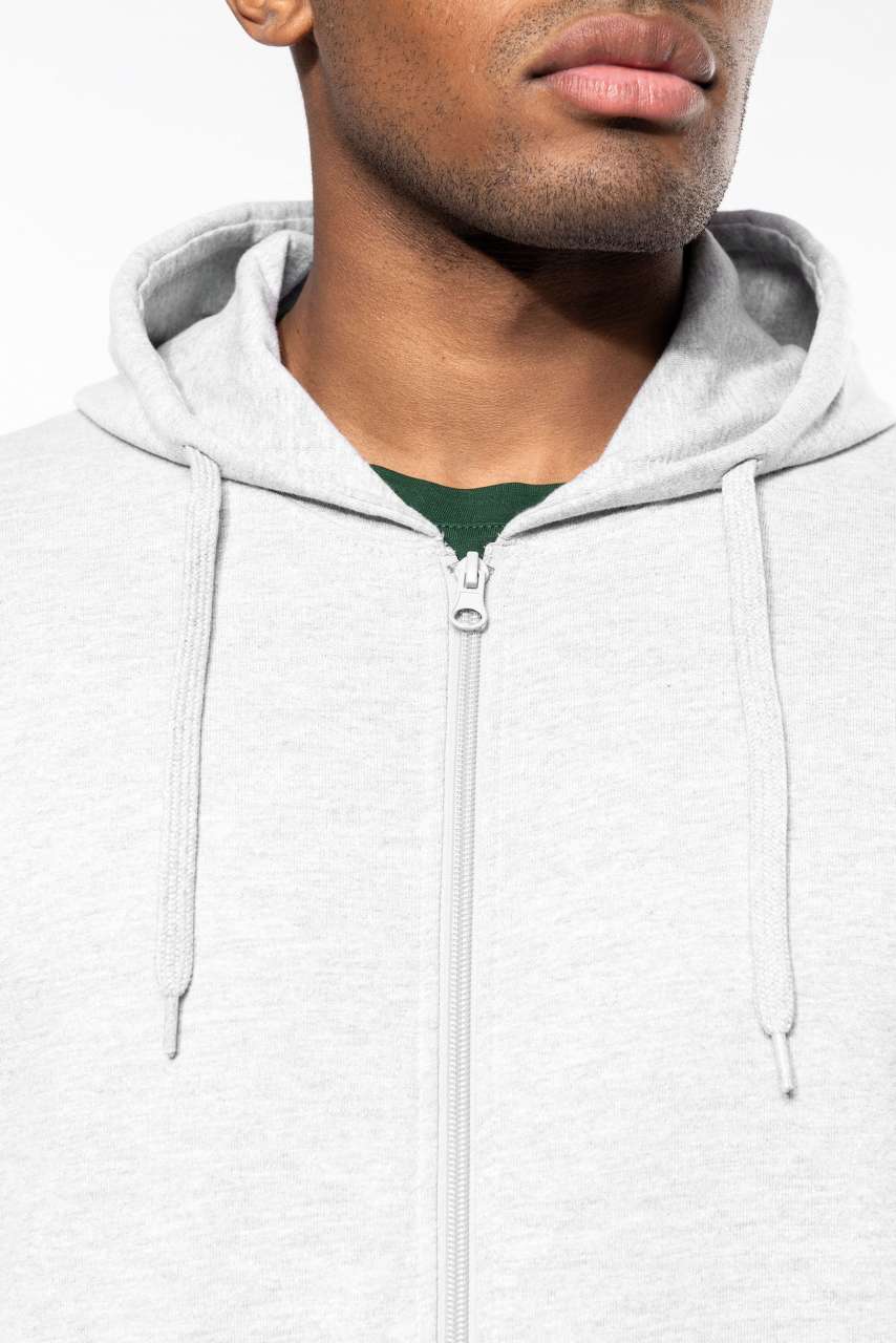 FULL ZIP HOODED SWEATSHIRT - Ash Heather - Additional