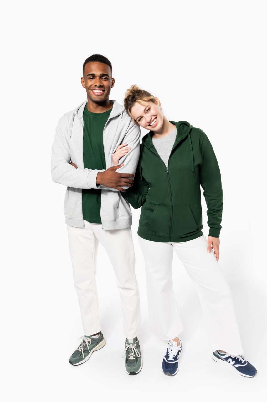 FULL ZIP HOODED SWEATSHIRT - Ash Heather - Additional