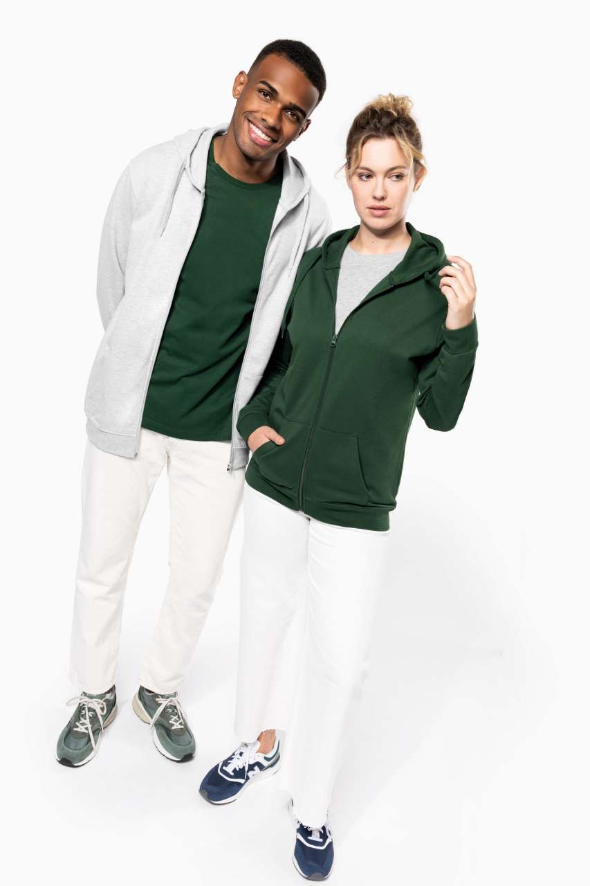 FULL ZIP HOODED SWEATSHIRT - Ash Heather - Additional