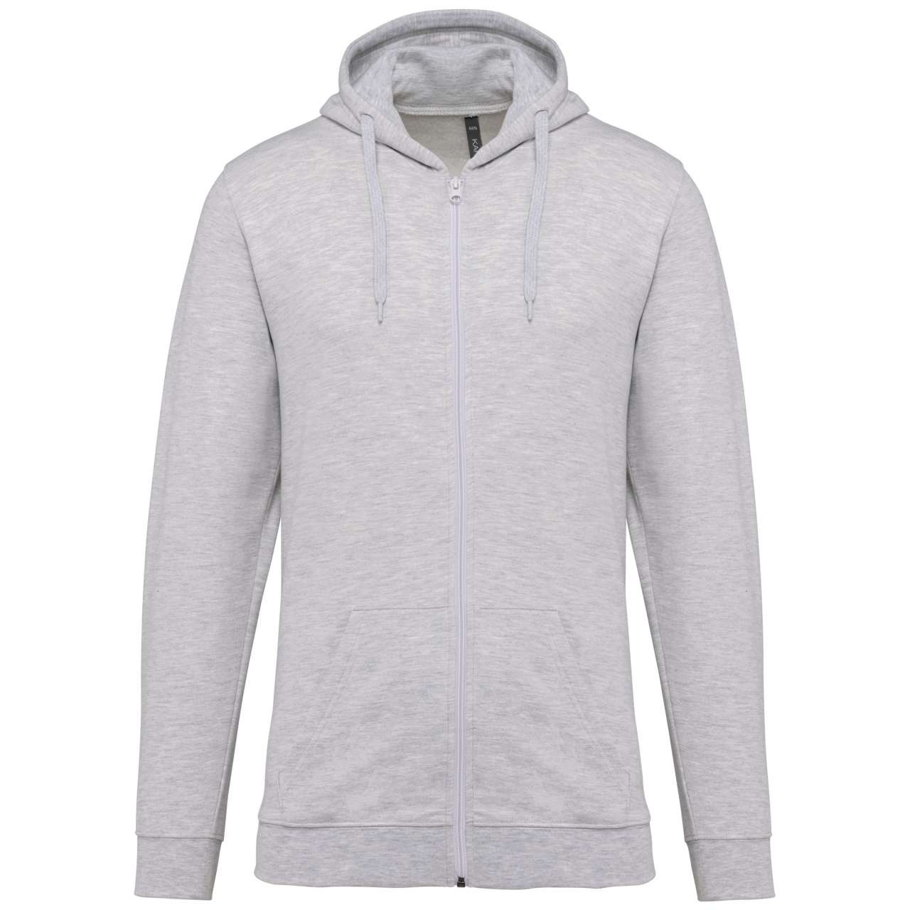 FULL ZIP HOODED SWEATSHIRT - Ash Heather - Main