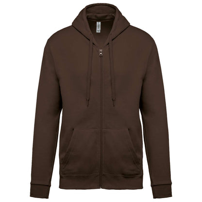 FULL ZIP HOODED SWEATSHIRT - Chocolate - Main
