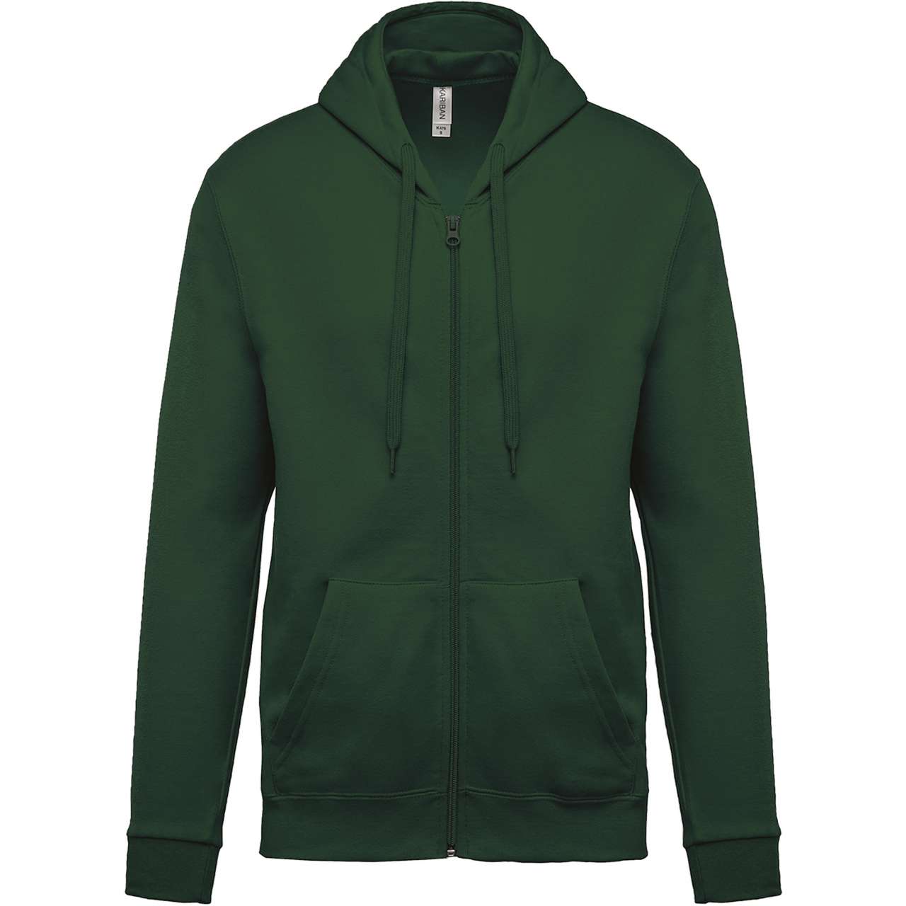 FULL ZIP HOODED SWEATSHIRT - Forest Green - Main