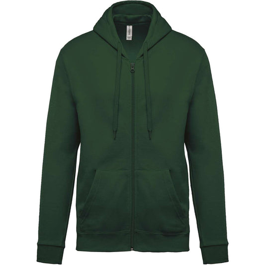 FULL ZIP HOODED SWEATSHIRT - Forest Green - Main