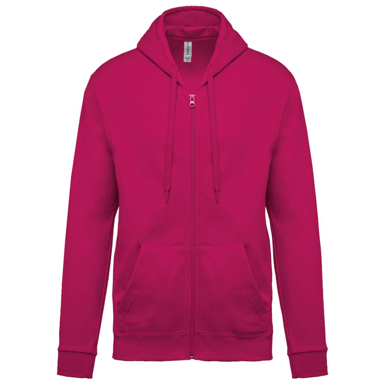 FULL ZIP HOODED SWEATSHIRT - Fuchsia - Main