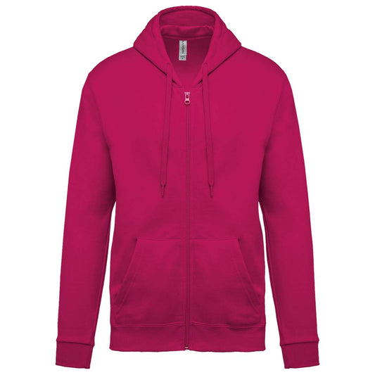 FULL ZIP HOODED SWEATSHIRT - Fuchsia - Main