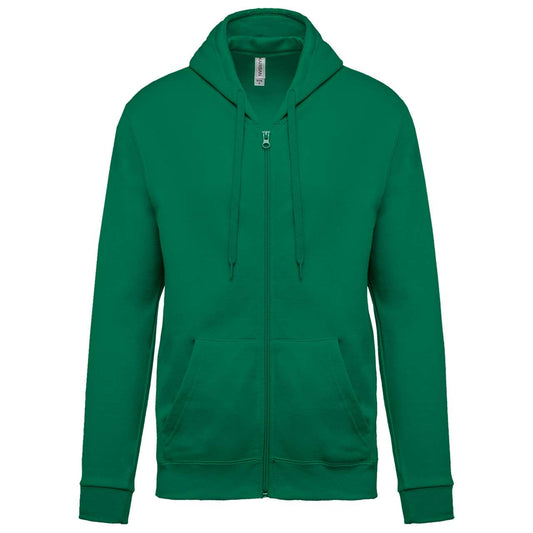 FULL ZIP HOODED SWEATSHIRT - Kelly Green - Main