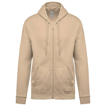 FULL ZIP HOODED SWEATSHIRT - Light Sand - Main
