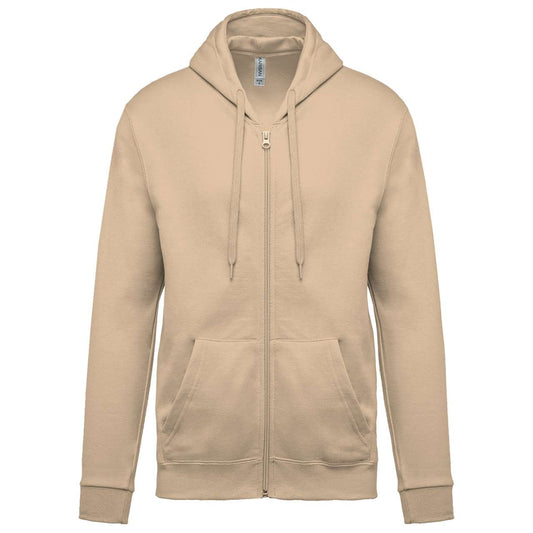 FULL ZIP HOODED SWEATSHIRT - Light Sand - Main