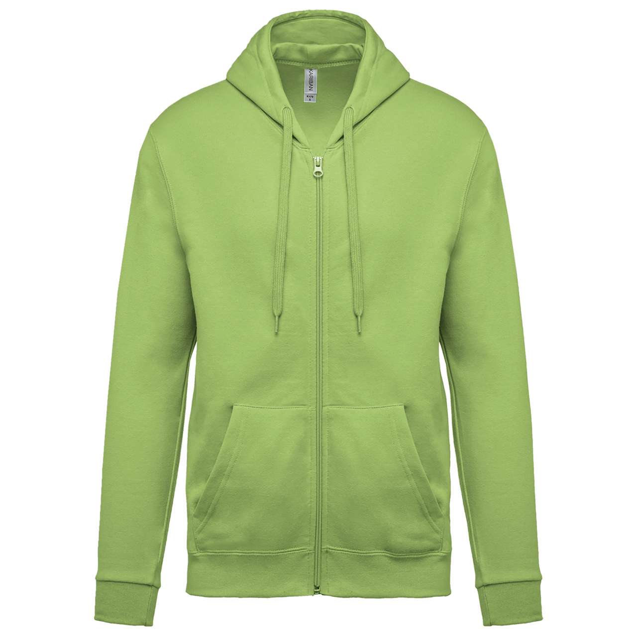 FULL ZIP HOODED SWEATSHIRT - Lime - Main
