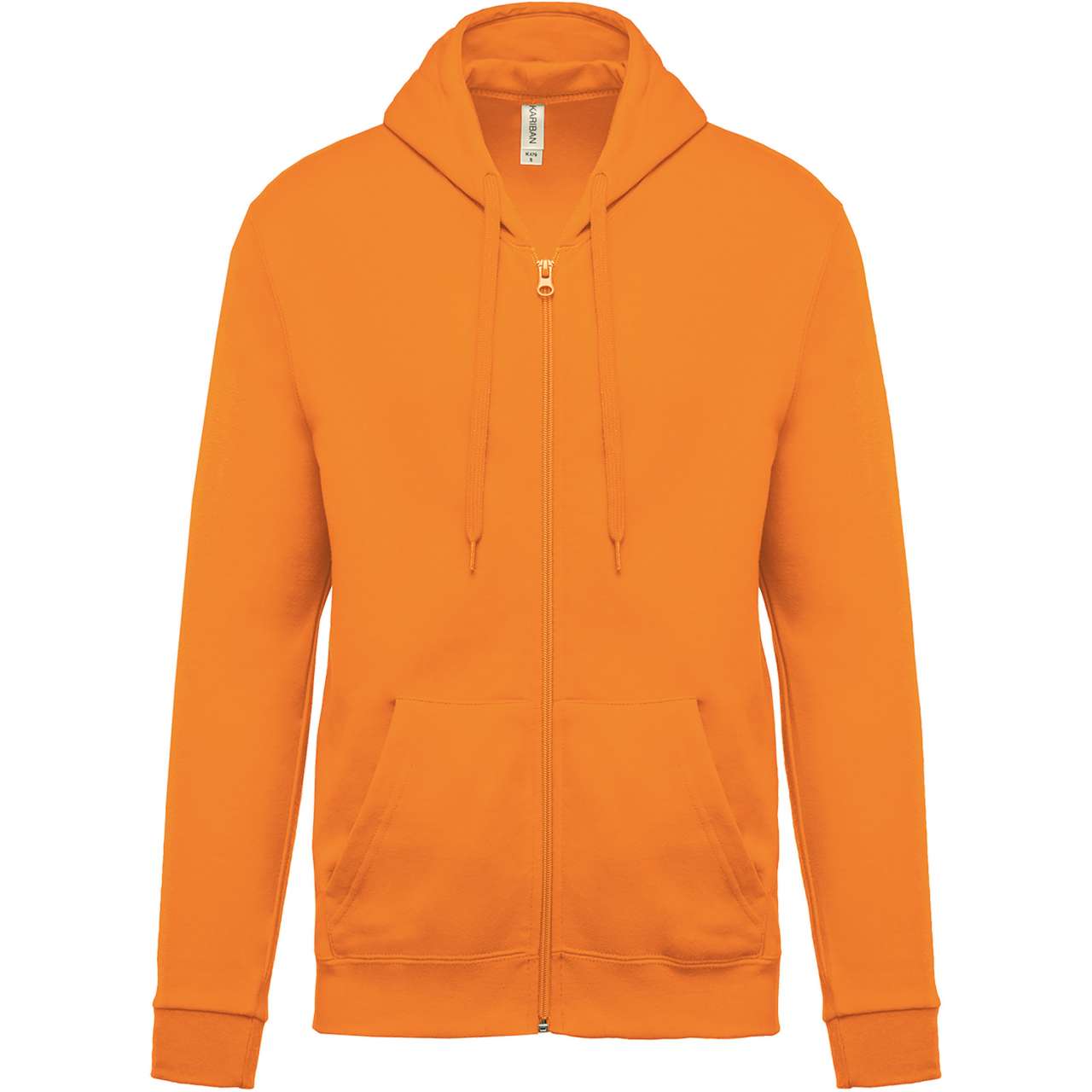 FULL ZIP HOODED SWEATSHIRT - Orange - Main