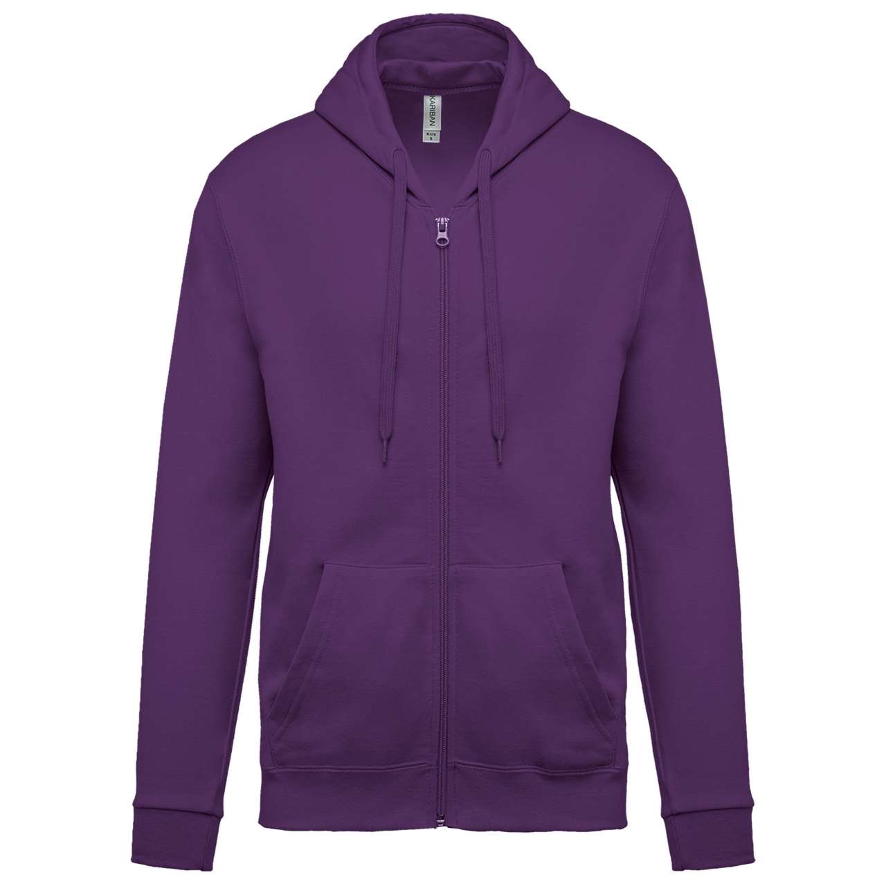 FULL ZIP HOODED SWEATSHIRT - Purple - Main